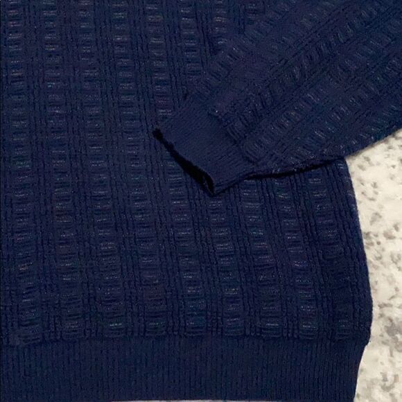 manifattura del lago sweater wool sweater size L square knit design - Picture 2 of 9